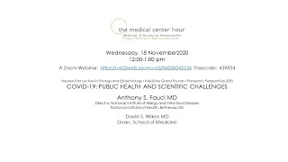 Covid-19: Public Health And Scientific Challenges with Anthony Fauci MD Nov. 18, 2020