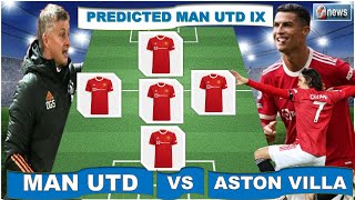 Ronaldo & Cavani To Start !! Potential Man UTD Lineup Vs Aston Villa | Premier League Matchday Six !