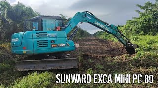 Sunward EXCAVATOR mini PC 80, Bersenang - Senang di Jalan Berlumpur 🤪🤪 @ Dunia Anak