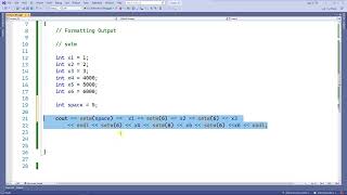 C++ format output, setw(), fixed, setprecision()