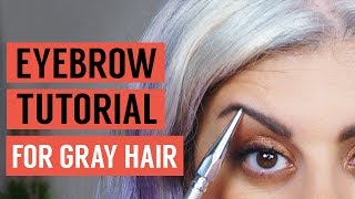 Eyebrow Tutorial for Gray Hair | Maryam Remias