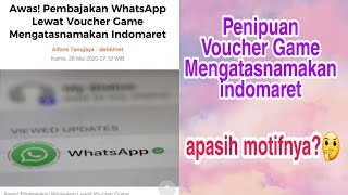 Penipuan Voucher Game Ngaku Pegawai Indomaret | Minta Kode OTP 😱