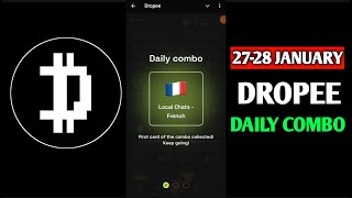 Dropee daily combo today | dropee daily combo 28 January | Daily Combo Dropee | Dropee 28 January