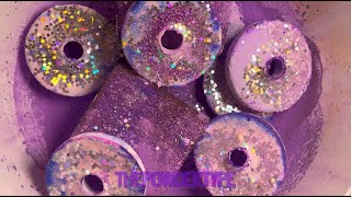 THEPOWDERTYPE|| Deep Purple Dyed Gym Chalk \u0026 Dusty Donuts|| Oddly Satisfying|| ASMR