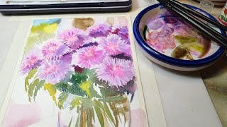 Let's Paint Watercolor Flower Painting #live #livestream #artist