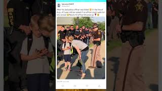 After his father's death 🥹he asked someone to take him to school #officer #kindness #inspiration