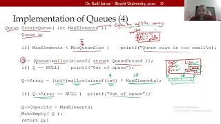 COMP2321 - Queues 5 - Create Queue. Dr. Radi Jarrar