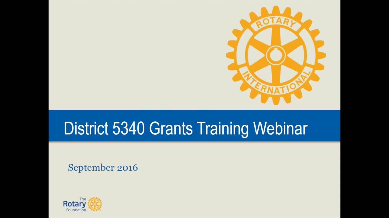 Rotary District Grants Webinar - YouTube