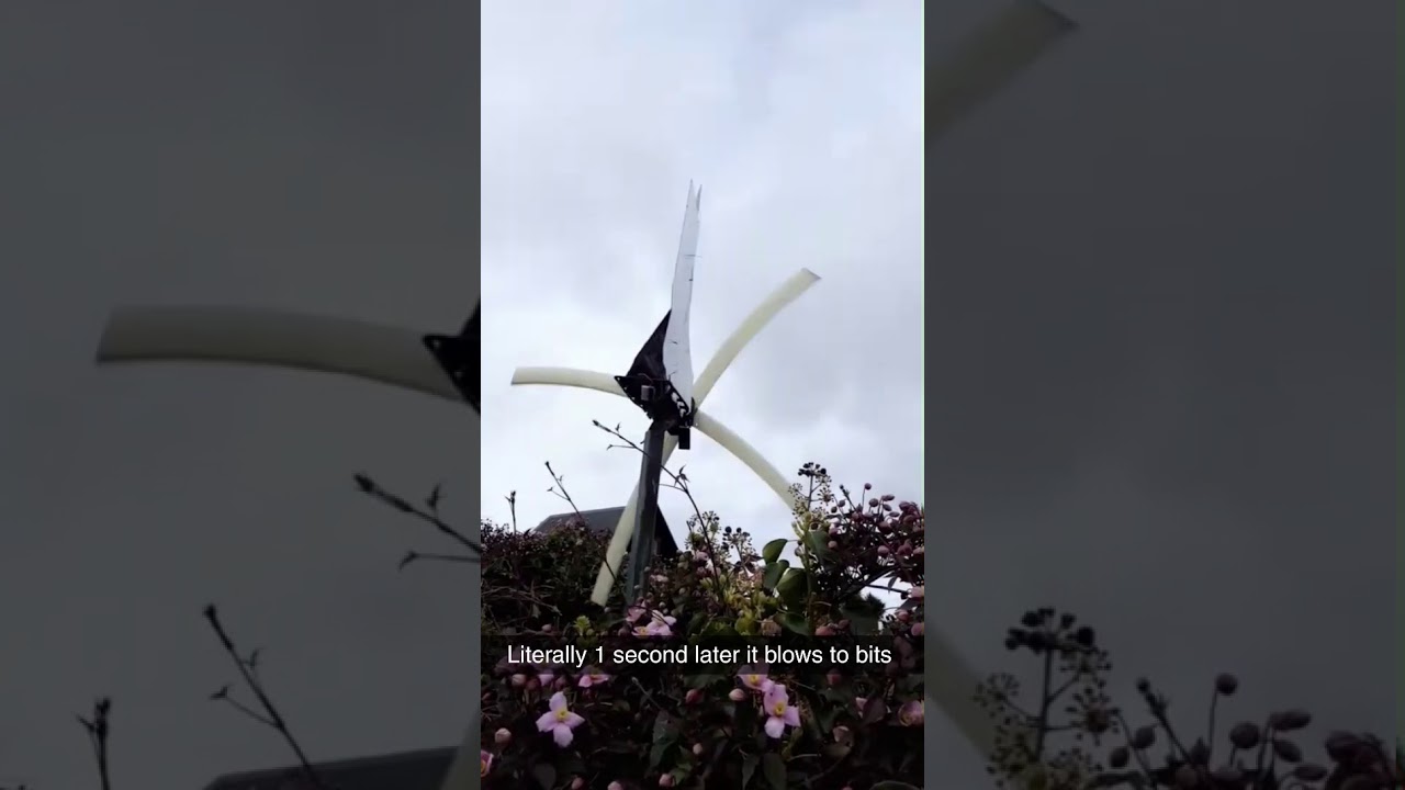 Homebuilt Wind Turbine Epic Fail Too Much Wind Youtube