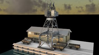 1920s Harbour Crane Fremantle Ports Western Australia 3D model