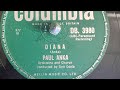 Paul Anka Diana 78rpm