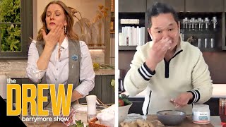 Danny Seo Shows Drew How to Make Eco-Friendly Face Mask from Leftover Breakfast