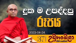 37) දුක ම උපද්දපු රූපය | උඩුගංබලා ධර්ම සාකච්ඡාව | 2023-04-24