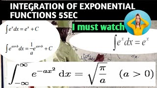 INTEGRATION OF EXPONENTIAL FUNCTIONS/ KHAN ACADEMY PATRICKJMT, DR DEREK, HORTON CALCULUS WWE