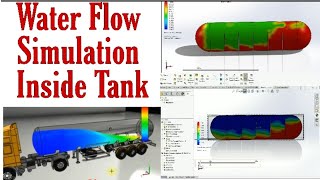 Flow simulation inside tank by solidworks,free surface water flow simulation ,**exclussive**