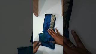 How to fold a saree blouse in a folder method. Organizing a saree blouse.