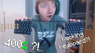 TommyInnit unboxes 400$ hacked keyboard