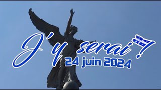 Montage final « J’Y SERAI » le 24 juin au mont Royal à Montréal.