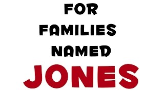 THE JONES FAMILY GAME - unique card game for people with the surname Jones or with Jones ancestry