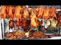 Street Food In The Evening, Street Chopped Meat Pork And Ducks, Cambodian Street Food