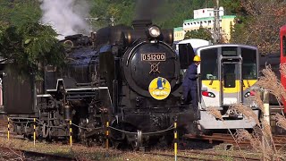 【新旧競演】びっくり！DEC700形気動車 山口線でD51200と遭遇！ 2021.11.20