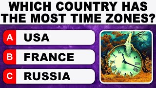 General Knowledge Questions - WHICH COUNTRY HAS THE MOST TIME ZONES? | Daily Trivia Quiz Round 27