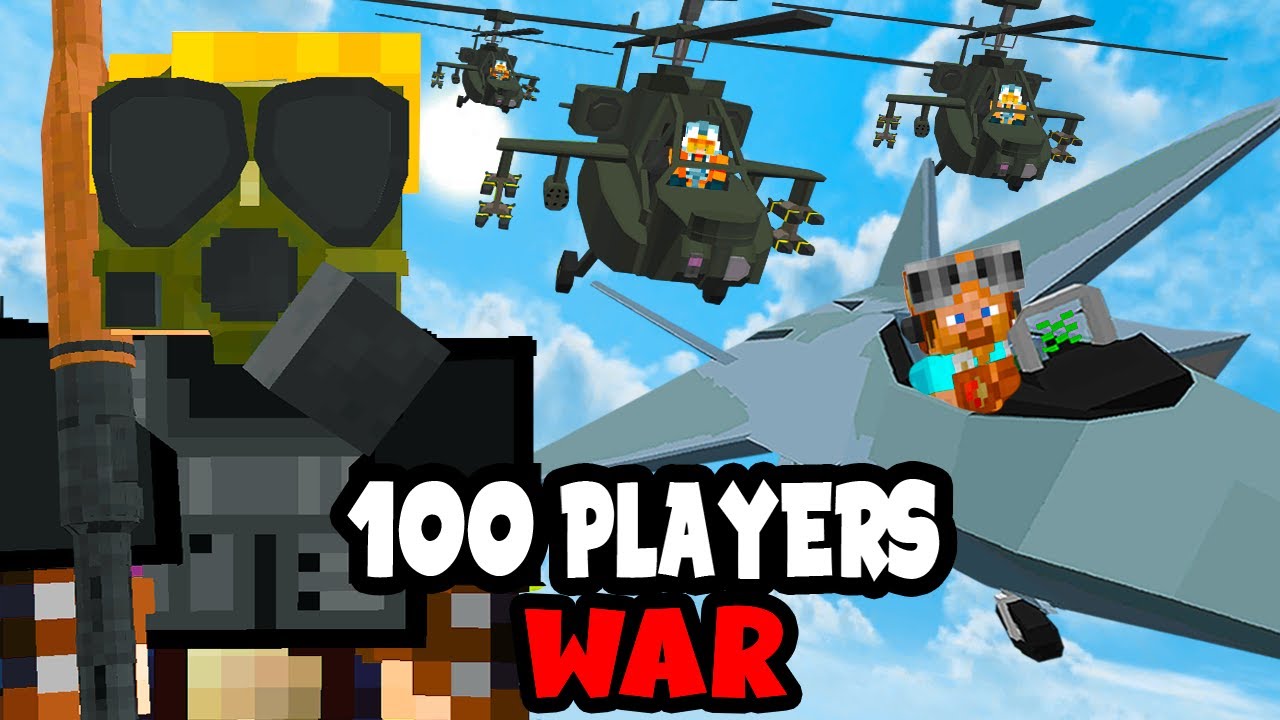 100 Players Simulate War In Minecraft Youtube