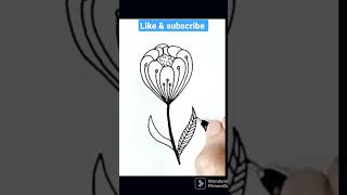 (46)A cute versatile flower!Must try!#shorts #doodle #mandala #zentangle #drawing #art