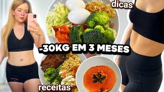 O QUE EU COMO EM UM DIA | -30kg em 3 MESES sem PASSAR FOME (de 79kg a 55kg) Dicas e Receitas…