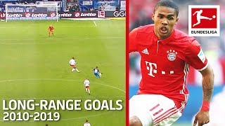 Top 10 Best Long-Range Goals of The Decade 2010-2019 - Gnabry, Costa, Draxler \u0026 More