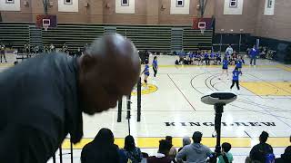 LA high vs King Drew playoff volleyball game p4