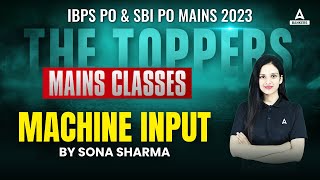 Reasoning Machine Input | IBPS PO Mains Reasoning 2023 | Reasoning Classes By Sona Sharma