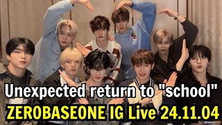 All sub, ZEROBASEONE Instagram Live 24.11.04. Unexpected return to 