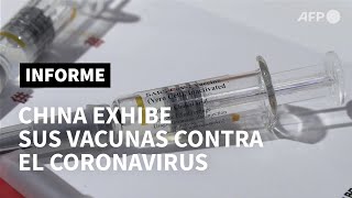 China exhibe por primera vez sus vacunas contra el coronavirus | AFP