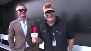 Wilson with Daniel Craig at Charlotte Motor Speedway