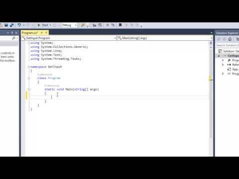 Create a Basic Console Application Visual Studio 2013 C# .Net - Video Create a Basic Console Application Visual Studio 2013 C# .Net - Video
