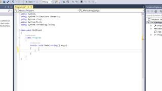 Create a Basic Console Application Visual Studio C# .Net - Video