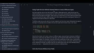 The Rust programming language book 10 structs