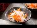 how to make namasu daikon u0026 carrot salad recipe 紅白なますの作り方（レシピ）