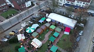 Weihnachtsmarkt Bramsche Gartenstadt aus der Luft