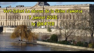 Vert Galant La décrue de la Seine s'amorce 7 janvier 2025 by @K47CB