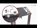 how to install diy sunjoy 11x13 black steel gable roof hardtop gazebo patio ideas