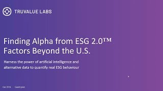Finding Alpha from ESG2.0™ Factors Beyond the U.S. with Dr. Stephen Malinak