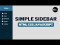 Simple Sidebar using HTML CSS JavaScript