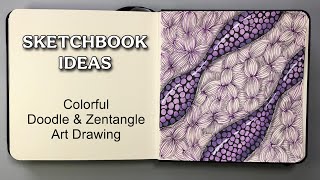 Colorful Doodle Tutorial 🌸 Satisfying \u0026 Relaxing Art Drawing ✍️