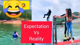 Expectation Vs Reality 🤣🤣 | Fly Boarding | Couple Fly Boarding| Funny flyboarding #flyboarding #TaNi