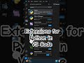 Extensions for Python in VS Code #python #vscode #coding #shortsfeed #viral #ytshorts