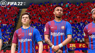 FIFA 22 PS5 - Barcelona Vs Real Sociedad Ft. Traore, Fati, Aubameyang, | La liga 21/22 | Gameplay