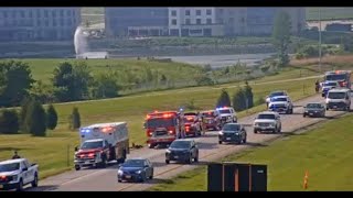 Crews respond to HAZMAT spill following rollover crash on I-80 Friday morning