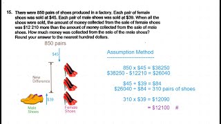 P6 2019 Raffles Girls SA1 Question 15 - Money - Assumption Method | Shoe Factory | PSLE Maths
